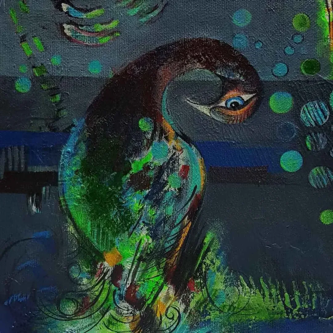 YASEMİN GÜLER YILDIZ — 2018 Bu eser YASEMİN GÜLER YILDIZ tarafından 2018 yılında 25x25 cm ölçülerinde Tuval üzeri akrilik boya tekniği ile yapılmıştır.