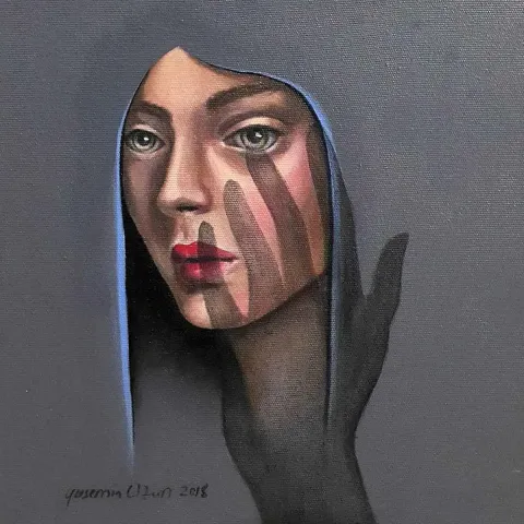 YASEMİN UZUN — 2018 Bu eser YASEMİN UZUN tarafından 2018 yılında 25x25 cm ölçülerinde Tuval üzeri akrilik boya tekniği ile yapılmıştır.