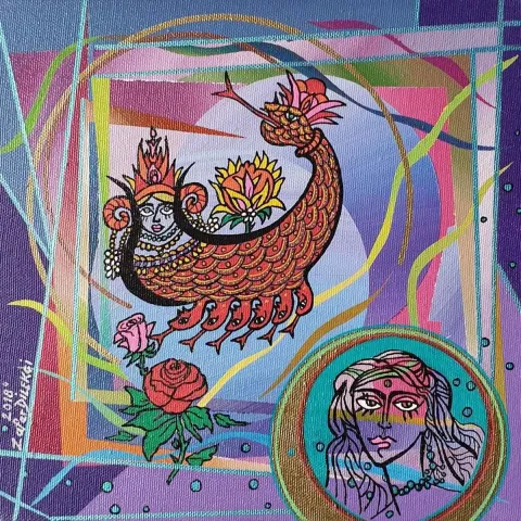 ZAFER DİLEKÇİ — 2018 Bu eser ZAFER DİLEKÇİ tarafından 2018 yılında 25x25 cm ölçülerinde Tuval üzeri akrilik boya tekniği ile yapılmıştır.