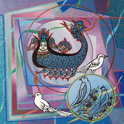 ZAFER DİLEKÇİ — 2018 Bu eser ZAFER DİLEKÇİ tarafından 2018 yılında 25x25 cm ölçülerinde Tuval üzeri akrilik boya tekniği ile yapılmıştır.
