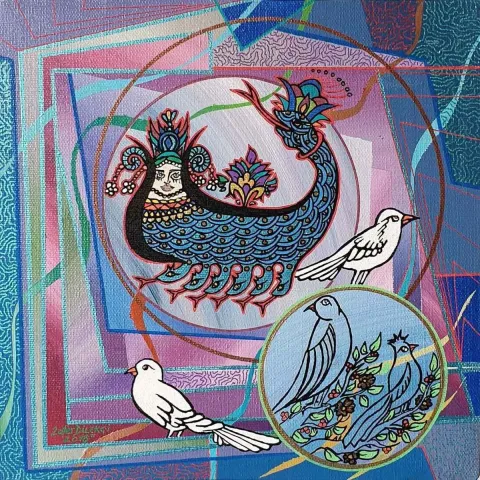 ZAFER DİLEKÇİ — 2018 Bu eser ZAFER DİLEKÇİ tarafından 2018 yılında 25x25 cm ölçülerinde Tuval üzeri akrilik boya tekniği ile yapılmıştır.
