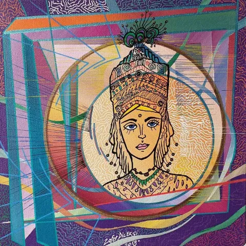 ZAFER DİLEKÇİ — 2018 Bu eser ZAFER DİLEKÇİ tarafından 2018 yılında 25x25 cm ölçülerinde Tuval üzeri akrilik boya tekniği ile yapılmıştır.