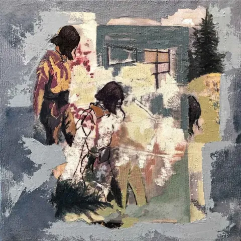 Bu eser ZEYNEP ABACI tarafından 2018 yılında 25x25 cm ölçülerinde Tuval üzeri akrilik boya tekniği ile yapılmıştır.