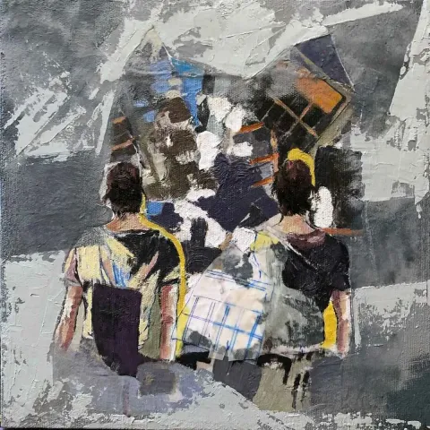 Bu eser ZEYNEP ABACI tarafından 2018 yılında 25x25 cm ölçülerinde Tuval üzeri akrilik boya tekniği ile yapılmıştır.