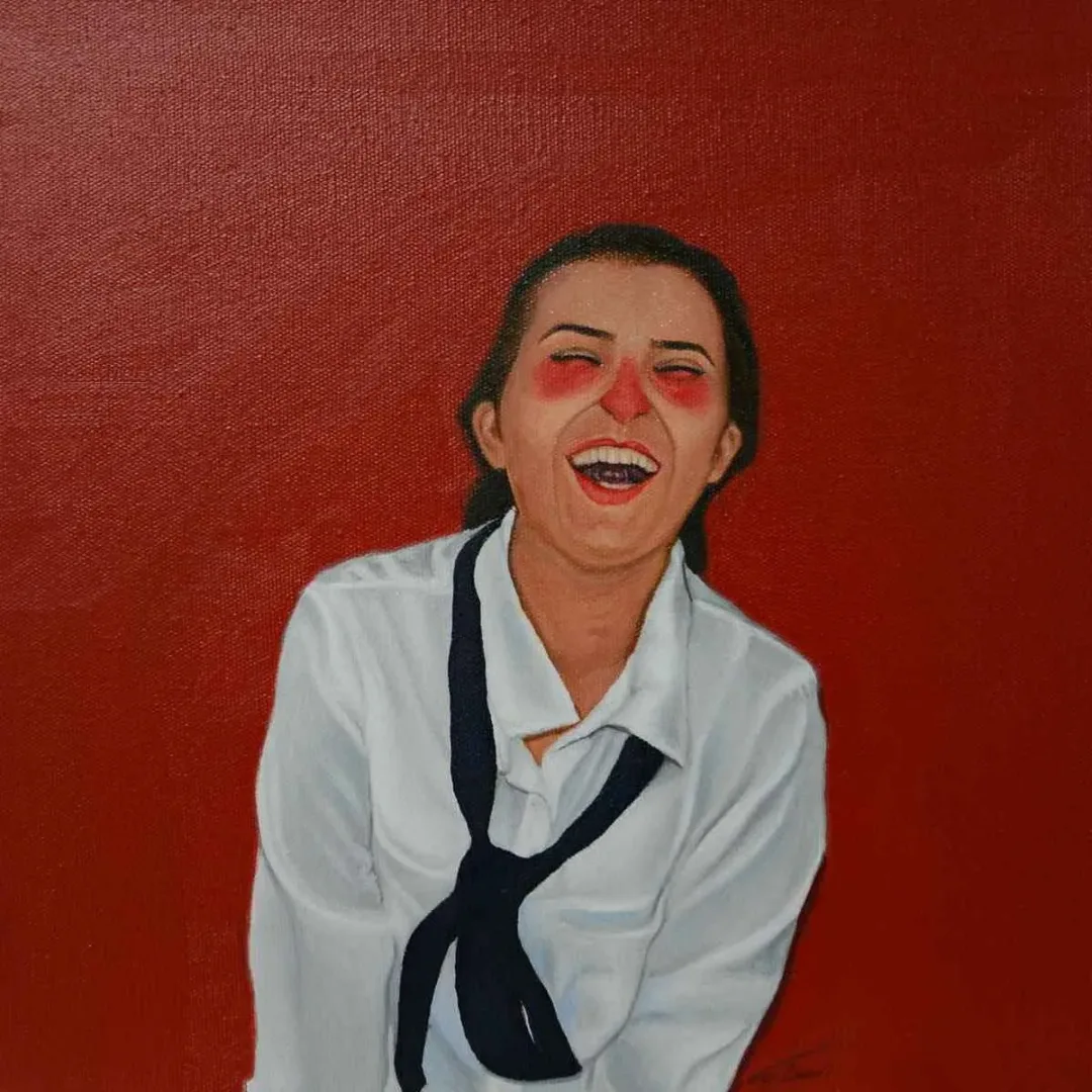 MEDİNE ÖZEN — 2018 Bu eser MEDİNE ÖZEN tarafından 2018 yılında 25x25 cm ölçülerinde Tuval üzeri yağlı boya tekniği ile yapılmıştır.