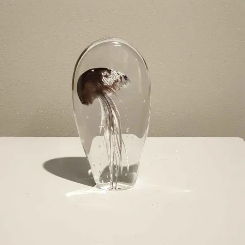 Bu eser UFUK AKBEY tarafından 2018 yılında 25x12x5 cm ölçülerinde Cam tekniği ile yapılmıştır.