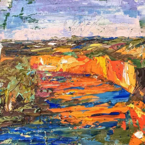 Bu eser ONUR ARIKAN tarafından 2018 yılında 25x25 cm ölçülerinde Tuval üzeri yağlı boya tekniği ile yapılmıştır.