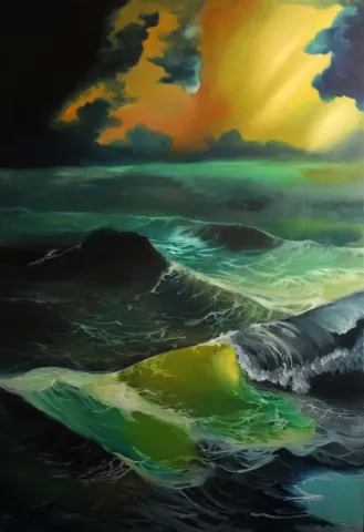 AĞIT UĞUR ULUDAĞ — “İzlenim”, 2019 "İzlenim" eseri AĞIT UĞUR ULUDAĞ tarafından 2019 yılında 127x90 cm ölçülerinde Tuval üzeri yağlı boya tekniği ile yapılmıştır.