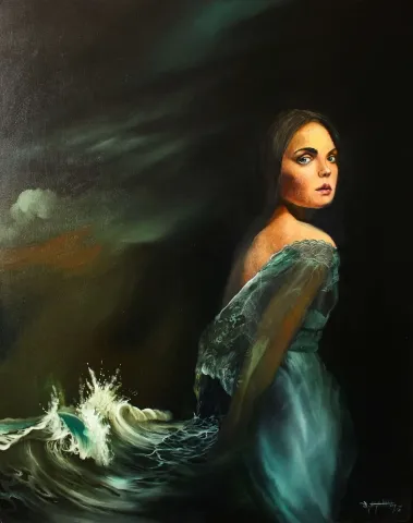 AĞIT UĞUR ULUDAĞ — “Akdenizde Bir Akşam Üzeri”, 2019 "Akdenizde Bir Akşam Üzeri" eseri AĞIT UĞUR ULUDAĞ tarafından 2019 yılında 100x80 cm ölçülerinde Tuval üzeri yağlı boya tekniği ile yapılmıştır.