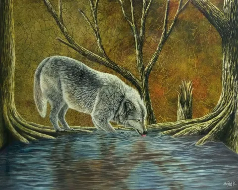 ALİ FATİH KÜÇÜKOSMANOĞLU — “Yansıma”, 2019 "Yansıma" eseri ALİ FATİH KÜÇÜKOSMANOĞLU tarafından 2019 yılında 120x150 cm ölçülerinde Tuval üzeri yağlı boya tekniği ile yapılmıştır.