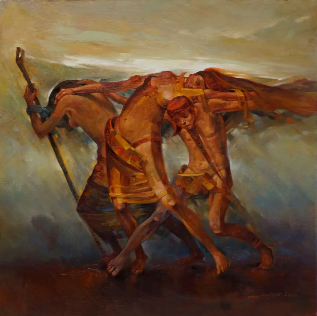 ADEM BAŞPINAR — “Mahmur”, 2018 "Mahmur" eseri ADEM BAŞPINAR tarafından 2018 yılında 60x60 cm ölçülerinde Tuval üzeri yağlı boya tekniği ile yapılmıştır.