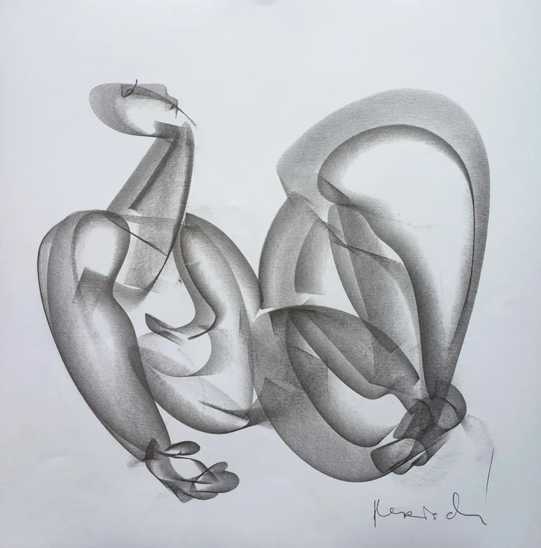 ALİ HERİSCHİ — “Figür”, 2019 "Figür" eseri ALİ HERİSCHİ tarafından 2019 yılında 40x40 cm ölçülerinde Kağıt üzeri grafit füzen tekniği ile yapılmıştır.