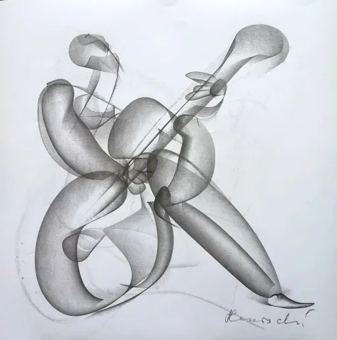 "Müzisyen" eseri ALİ HERİSCHİ tarafından 2019 yılında 40x40 cm ölçülerinde Kağıt üzeri grafit füzen tekniği ile yapılmıştır.