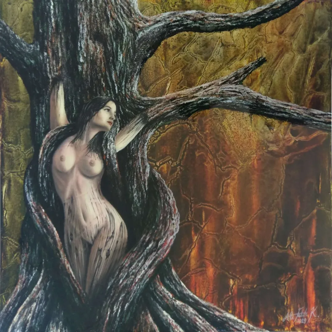 "Kalp" eseri ALİ FATİH KÜÇÜKOSMANOĞLU tarafından 2019 yılında 40x40 cm ölçülerinde Tuval üzeri yağlı boya tekniği ile yapılmıştır.