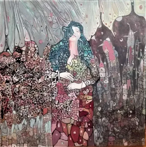 Bu eser BİNNUR YÜCEBAŞ RUOCCO tarafından 2019 yılında 40x40 cm ölçülerinde Tuval üzeri yağlı boya tekniği ile yapılmıştır.