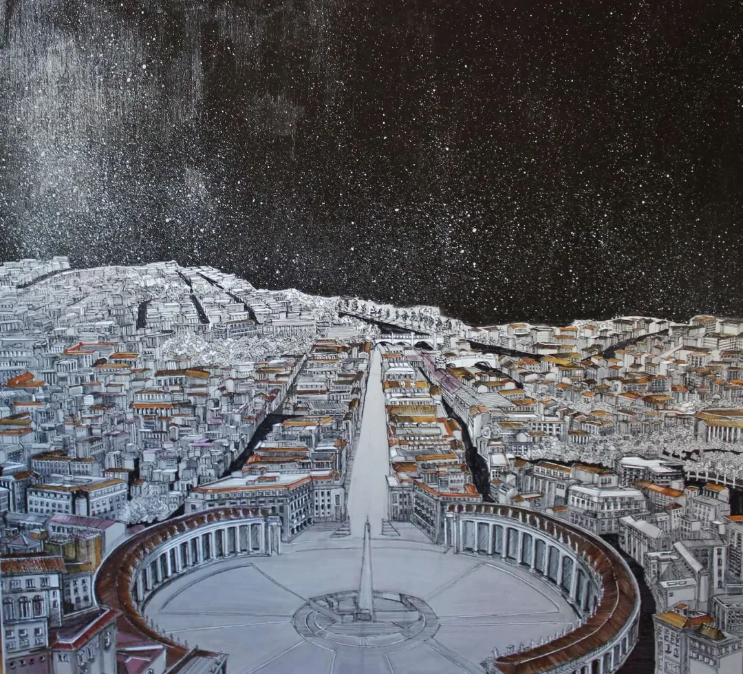 SÜMEYYE YUŞAN — 2017 Bu eser SÜMEYYE YUŞAN tarafından 2017 yılında 70x70 cm ölçülerinde Tuval üzeri karışık teknik tekniği ile yapılmıştır.