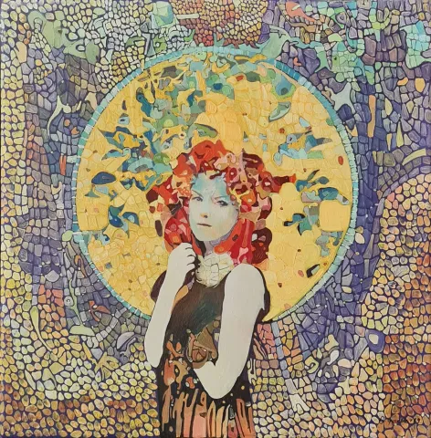 BİNNUR YÜCEBAŞ RUOCCO — 2019 Bu eser BİNNUR YÜCEBAŞ RUOCCO tarafından 2019 yılında 40x40 cm ölçülerinde Tuval üzeri yağlı boya tekniği ile yapılmıştır.