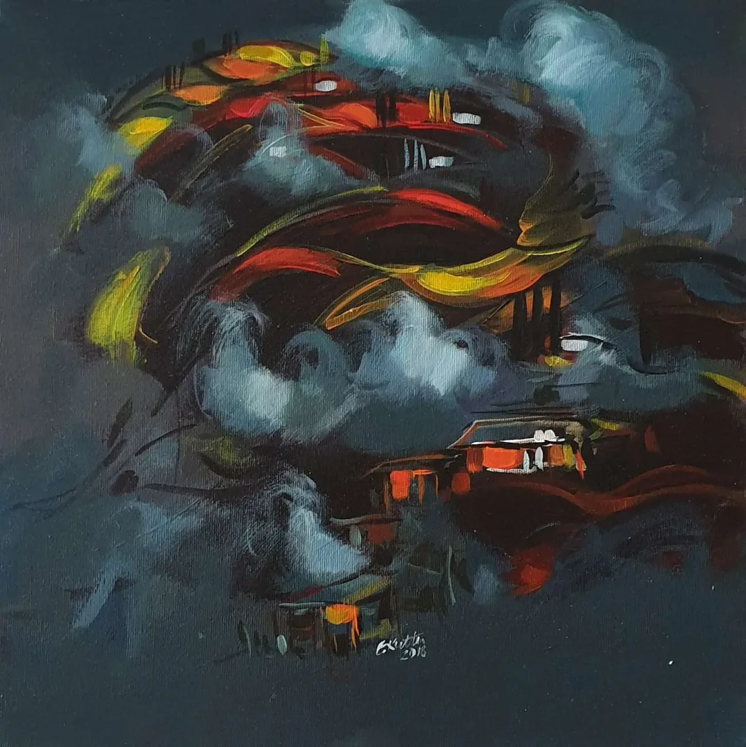 EKREM KUTLU — 2018 Bu eser EKREM KUTLU tarafından 2018 yılında 40x40 cm ölçülerinde Tuval üzeri yağlı boya tekniği ile yapılmıştır.