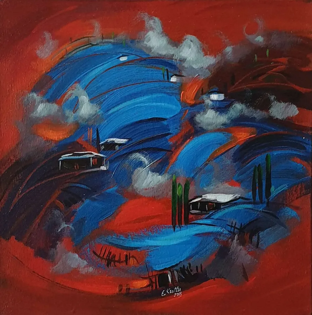 EKREM KUTLU — 2018 Bu eser EKREM KUTLU tarafından 2018 yılında 40x40 cm ölçülerinde Tuval üzeri yağlı boya tekniği ile yapılmıştır.