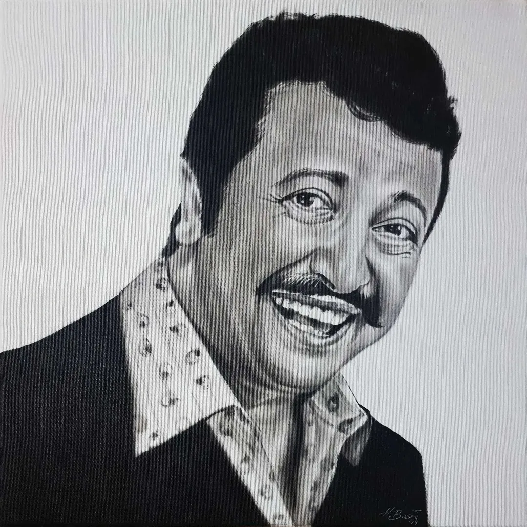 yakınlaştır "Yeşilçam Serisi- Metin Akpınar" eseri HASAN BASRİ İNAN tarafından 2019 yılında 40x40 cm ölçülerinde Tuval üzeri yağlı boya tekniği ile yapılmıştır.