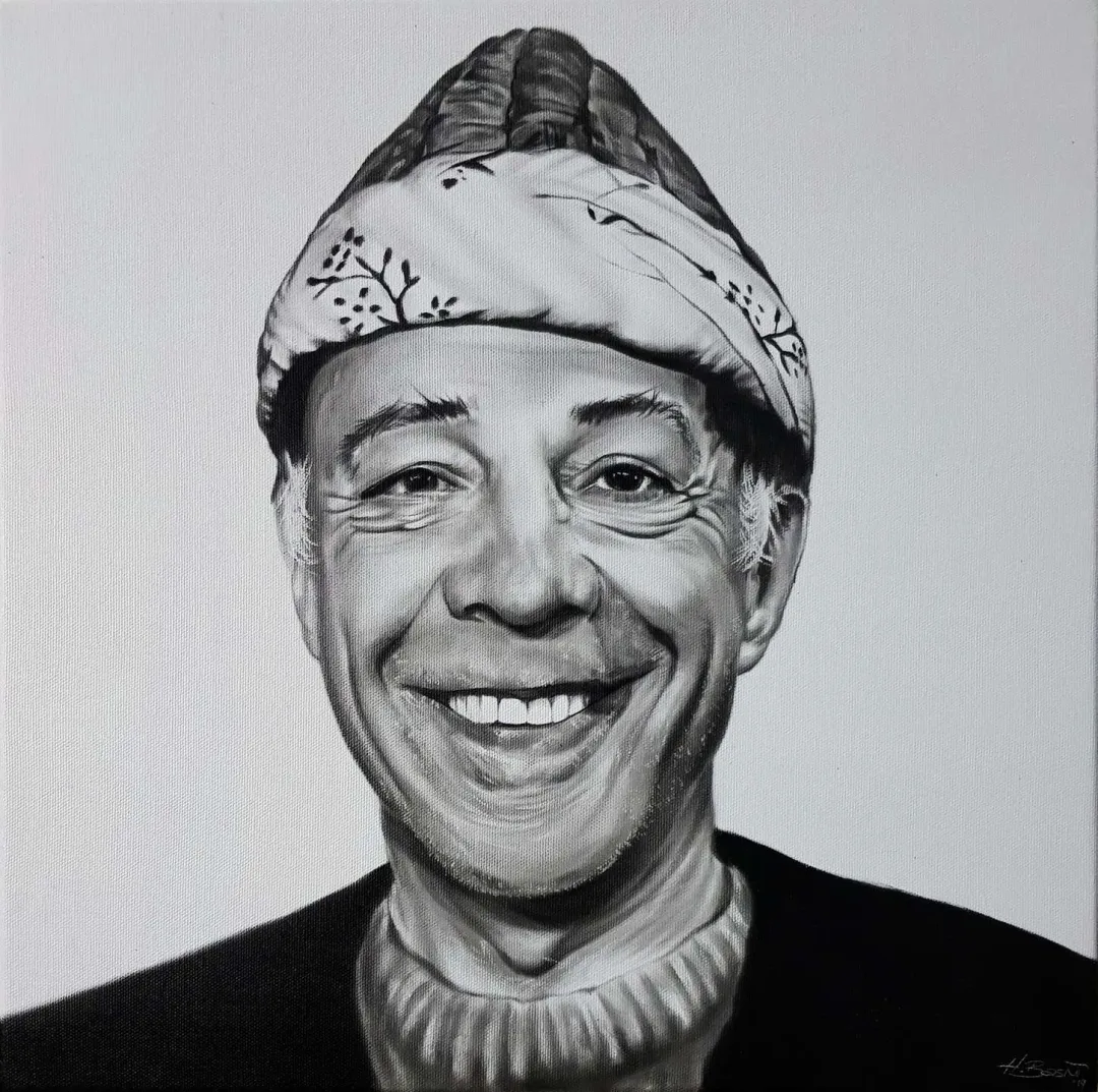 yakınlaştır "Yeşilçam Serisi- Münir Özkul" eseri HASAN BASRİ İNAN tarafından 2019 yılında 40x40 cm ölçülerinde Tuval üzeri yağlı boya tekniği ile yapılmıştır.