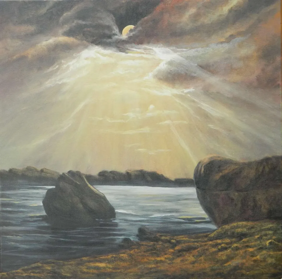 yakınlaştır "Ay Işığı" eseri HASAN MİRZA tarafından 2019 yılında 70x70 cm ölçülerinde Tuval üzeri yağlı boya tekniği ile yapılmıştır.