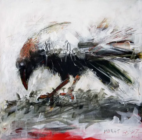 Bu eser MURAT OĞUZ tarafından 2019 yılında 40x40 cm ölçülerinde Tuval üzeri yağlı boya tekniği ile yapılmıştır.