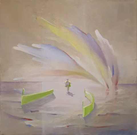 Bu eser YUSUF ŞENGÜR tarafından 2019 yılında 40x40 cm ölçülerinde Tuval üzeri yağlı boya tekniği ile yapılmıştır.