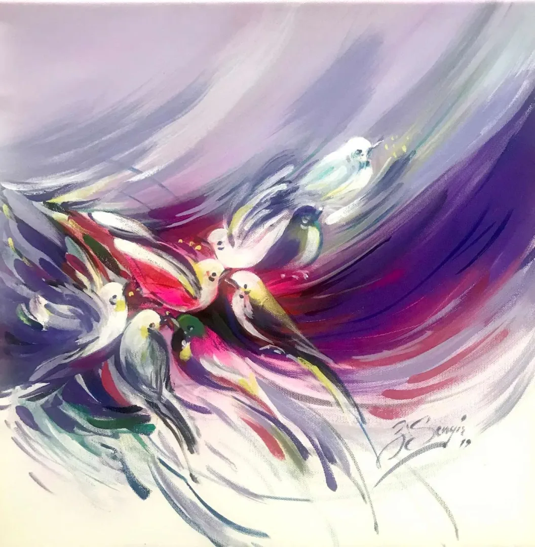 ZEHRA SENGİR — 2019 Bu eser ZEHRA SENGİR tarafından 2019 yılında 40x40 cm ölçülerinde Tuval üzeri akrilik boya tekniği ile yapılmıştır.