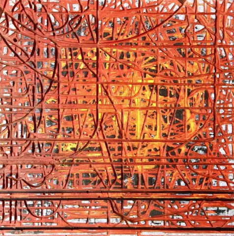 ALİ ERTUĞRUL KÜPELİ — 2019 Bu eser ALİ ERTUĞRUL KÜPELİ tarafından 2019 yılında 40x40 cm ölçülerinde MDF üzeri karışık teknik tekniği ile yapılmıştır.