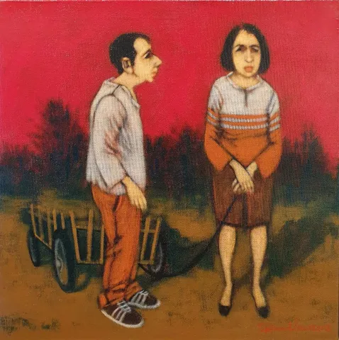 Bu eser ORHAN UMUT tarafından 2018 yılında 40x40 cm ölçülerinde Tuval üzeri akrilik boya tekniği ile yapılmıştır.