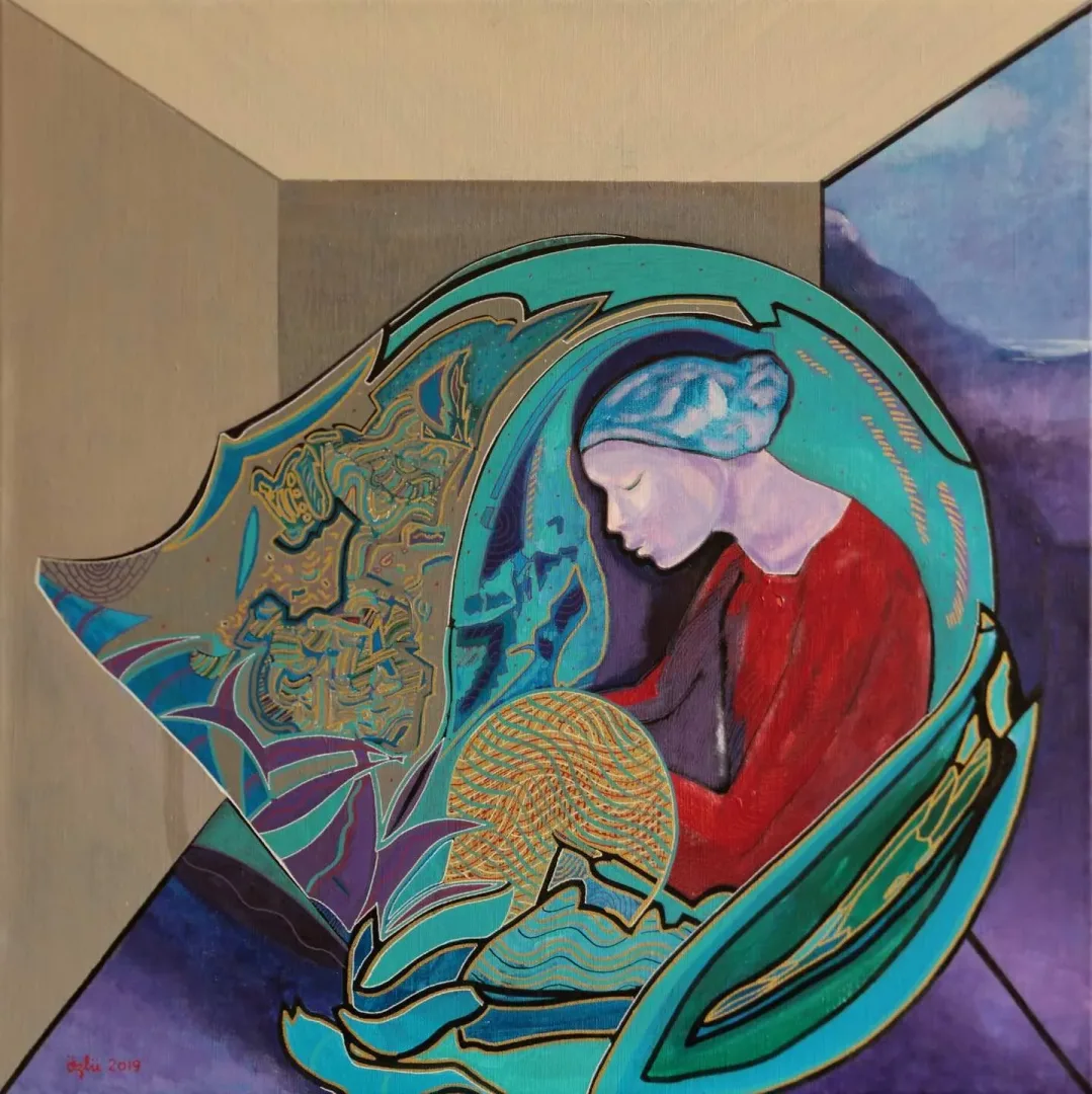 NECMETTİN ÖZLÜ — “Kırmızılı Kız” "Kırmızılı Kız" eseri NECMETTİN ÖZLÜ tarafından 60x60 cm ölçülerinde Tuval üzeri akrilik boya tekniği ile yapılmıştır.