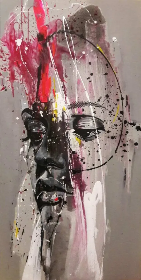 MEHMET SAKIZCI — “İsimsiz”, 2019 "İsimsiz" eseri MEHMET SAKIZCI tarafından 2019 yılında 140x70 cm ölçülerinde Tuval üzeri akrilik boya tekniği ile yapılmıştır.