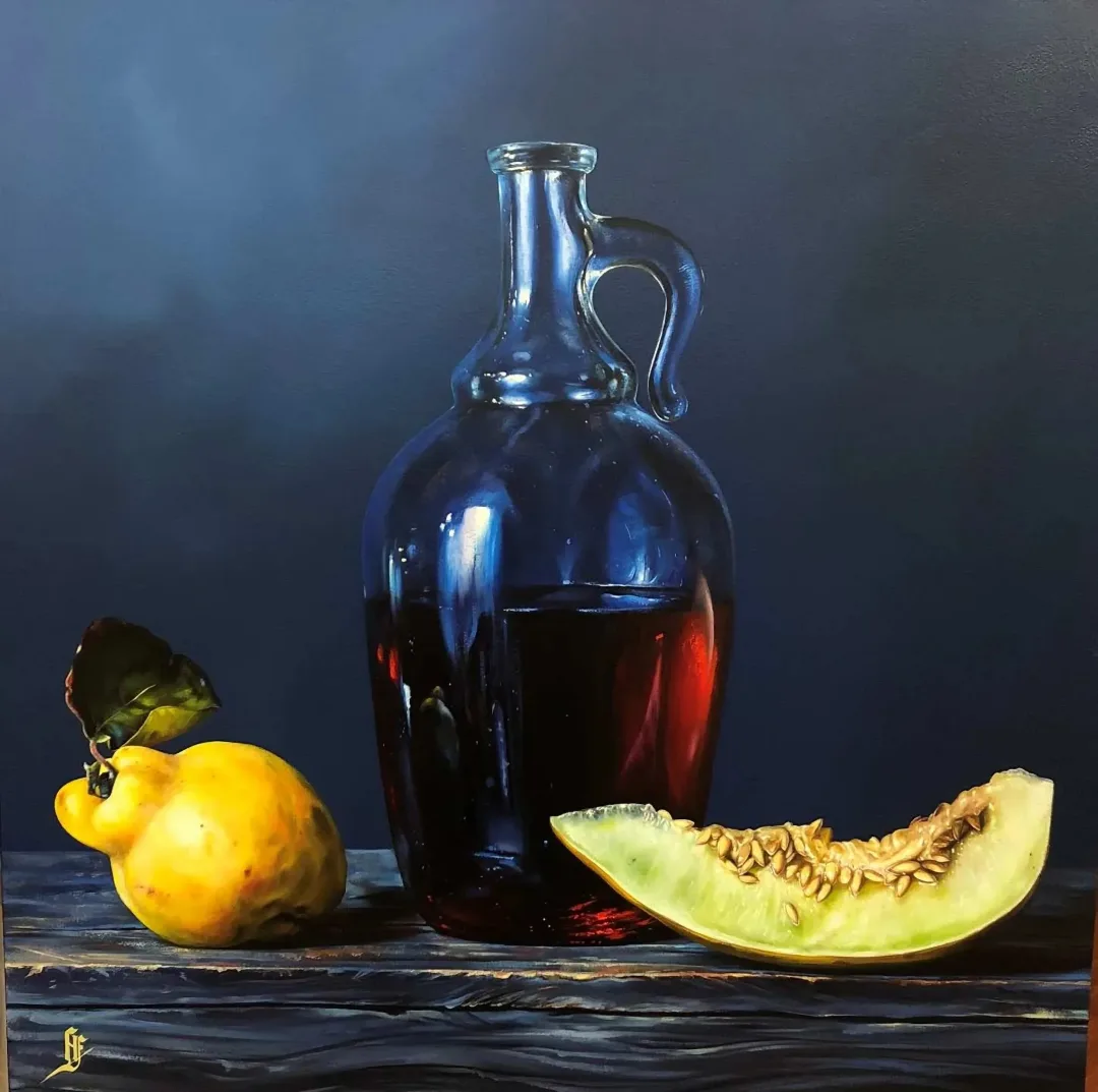 yakınlaştır "Kavun" eseri HÜSEYİN FEYZULLAH tarafından 2019 yılında 70x70 cm ölçülerinde Tuval üzeri yağlı boya tekniği ile yapılmıştır.