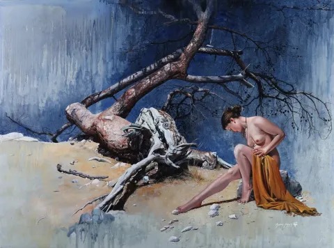 HASAN SAYGIN tarafından 2019 yılında 97x130 cm ölçülerinde Tuval üzeri yağlı boya tekniği ile yapılmıştır.