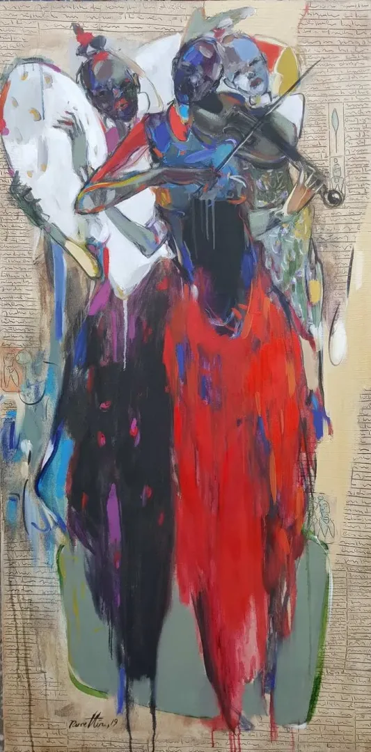 NURETTİN AKKAYA — “İsimsiz”, 2019 "İsimsiz" eseri NURETTİN AKKAYA tarafından 2019 yılında 140x70 cm ölçülerinde Tuval üzeri yağlı boya tekniği ile yapılmıştır.
