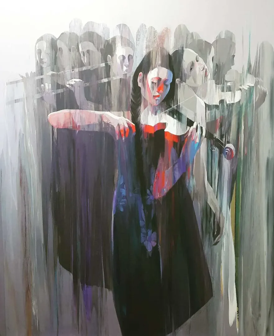 HAKAN ERASLAN — “Senfoni”, 2019 "Senfoni" eseri HAKAN ERASLAN tarafından 2019 yılında 150x126 cm ölçülerinde Tuval üzeri akrilik boya tekniği ile yapılmıştır.
