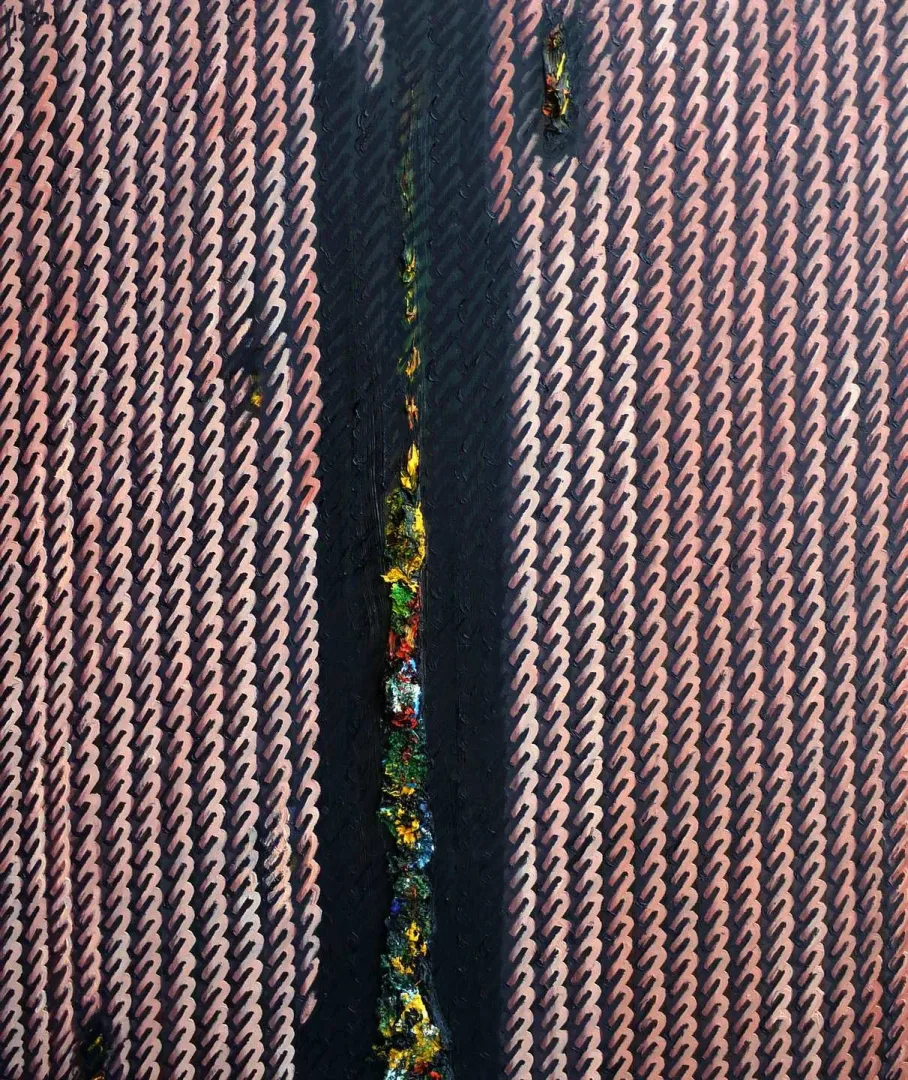 AHMET YEŞİL — “Sesler ve İzler”, 2019 "Sesler ve İzler" eseri AHMET YEŞİL tarafından 2019 yılında 60x60 cm ölçülerinde Tuval üzeri yağlı boya tekniği ile yapılmıştır.