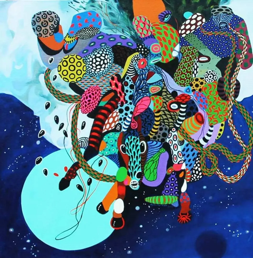 LEVENT OYLUÇTARHAN — “İsimsiz”, 2019 "İsimsiz" eseri LEVENT OYLUÇTARHAN tarafından 2019 yılında 60x60 cm ölçülerinde Tuval üzeri yağlı boya tekniği ile yapılmıştır.