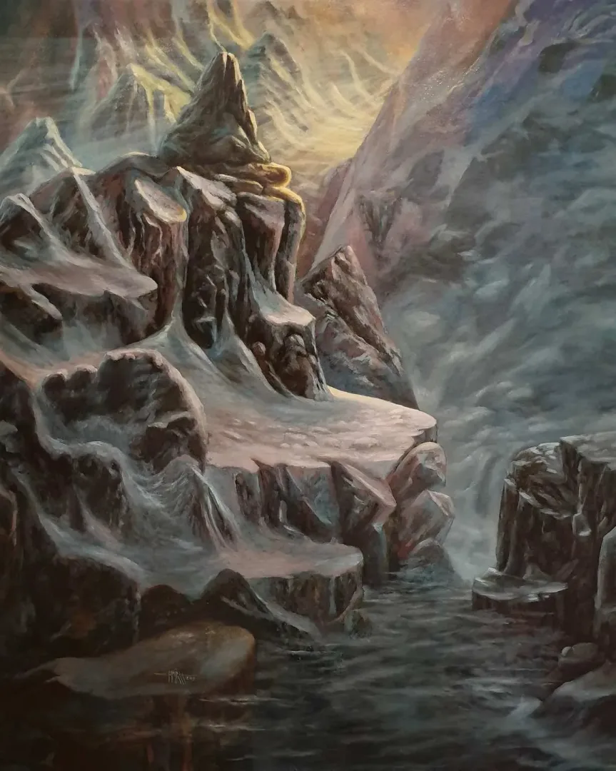 HASAN MİRZA — “İsimsiz”, 2019 "İsimsiz" eseri HASAN MİRZA tarafından 2019 yılında 150x120 cm ölçülerinde Tuval üzeri yağlı boya tekniği ile yapılmıştır.