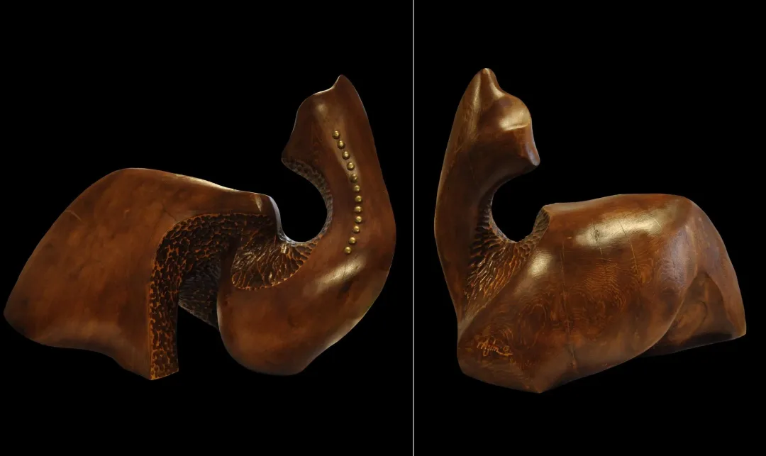 AZİMET KARAMAN — “İsimsiz”, 2019 "İsimsiz" eseri AZİMET KARAMAN tarafından 2019 yılında 54x69x30 cm ölçülerinde Sedir Ağacı Yontu tekniği ile yapılmıştır.