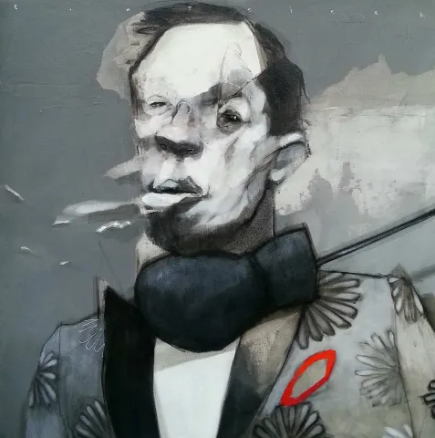 "Para Bende-8" eseri ERCAN AYÇİÇEK tarafından 2019 yılında 60x60 cm ölçülerinde Tuval üzeri akrilik boya tekniği ile yapılmıştır.