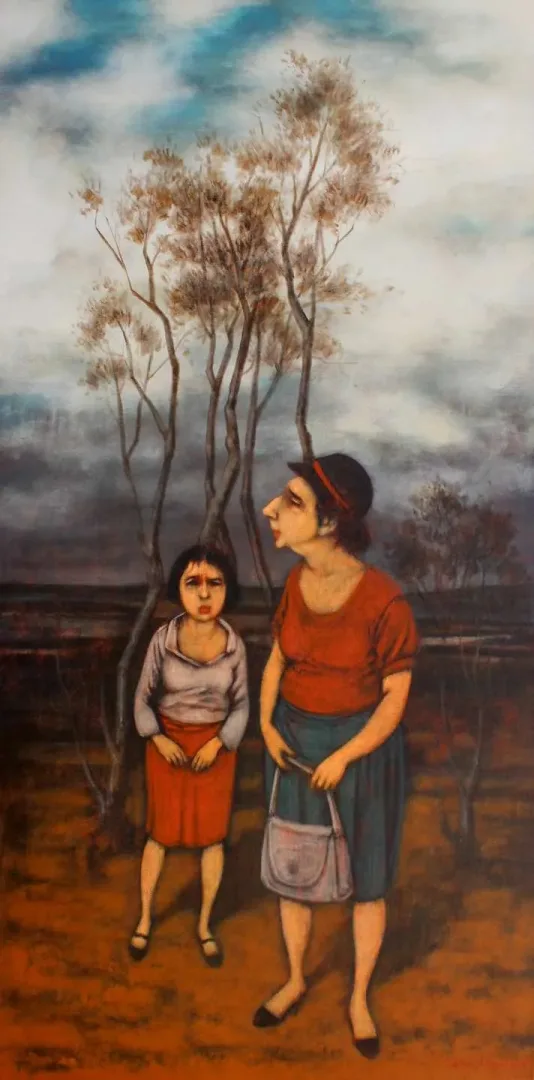 ORHAN UMUT — “İsimsiz”, 2019 "İsimsiz" eseri ORHAN UMUT tarafından 2019 yılında 140x70 cm ölçülerinde Tuval üzeri akrilik boya tekniği ile yapılmıştır.