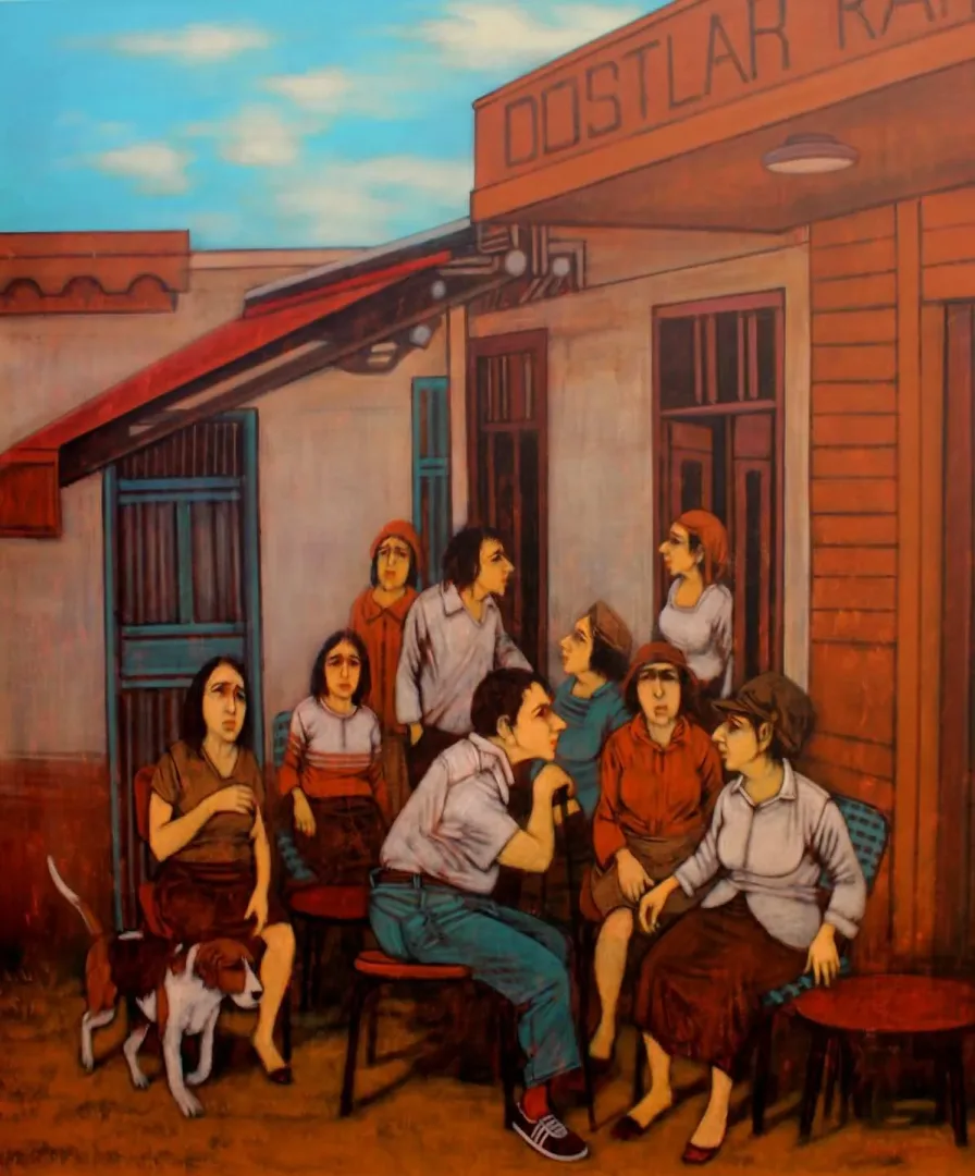 ORHAN UMUT — “İsimsiz”, 2019 "İsimsiz" eseri ORHAN UMUT tarafından 2019 yılında 150x120 cm ölçülerinde Tuval üzeri akrilik boya tekniği ile yapılmıştır.