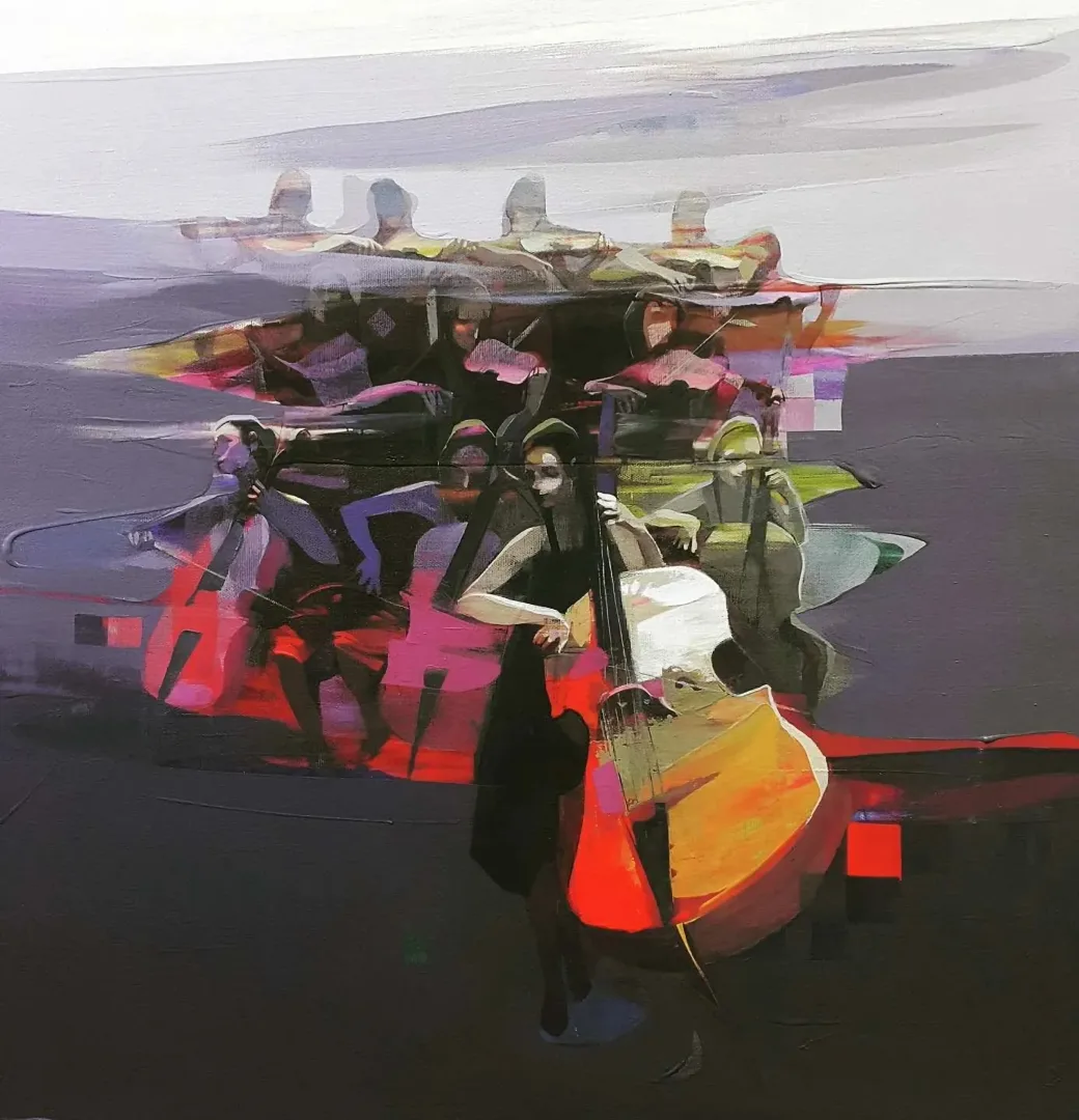 HAKAN ERASLAN — “Untitled”, 2019 "İsimsiz" eseri HAKAN ERASLAN tarafından 2019 yılında 60x60 cm ölçülerinde Tuval üzeri akrilik boya tekniği ile yapılmıştır.