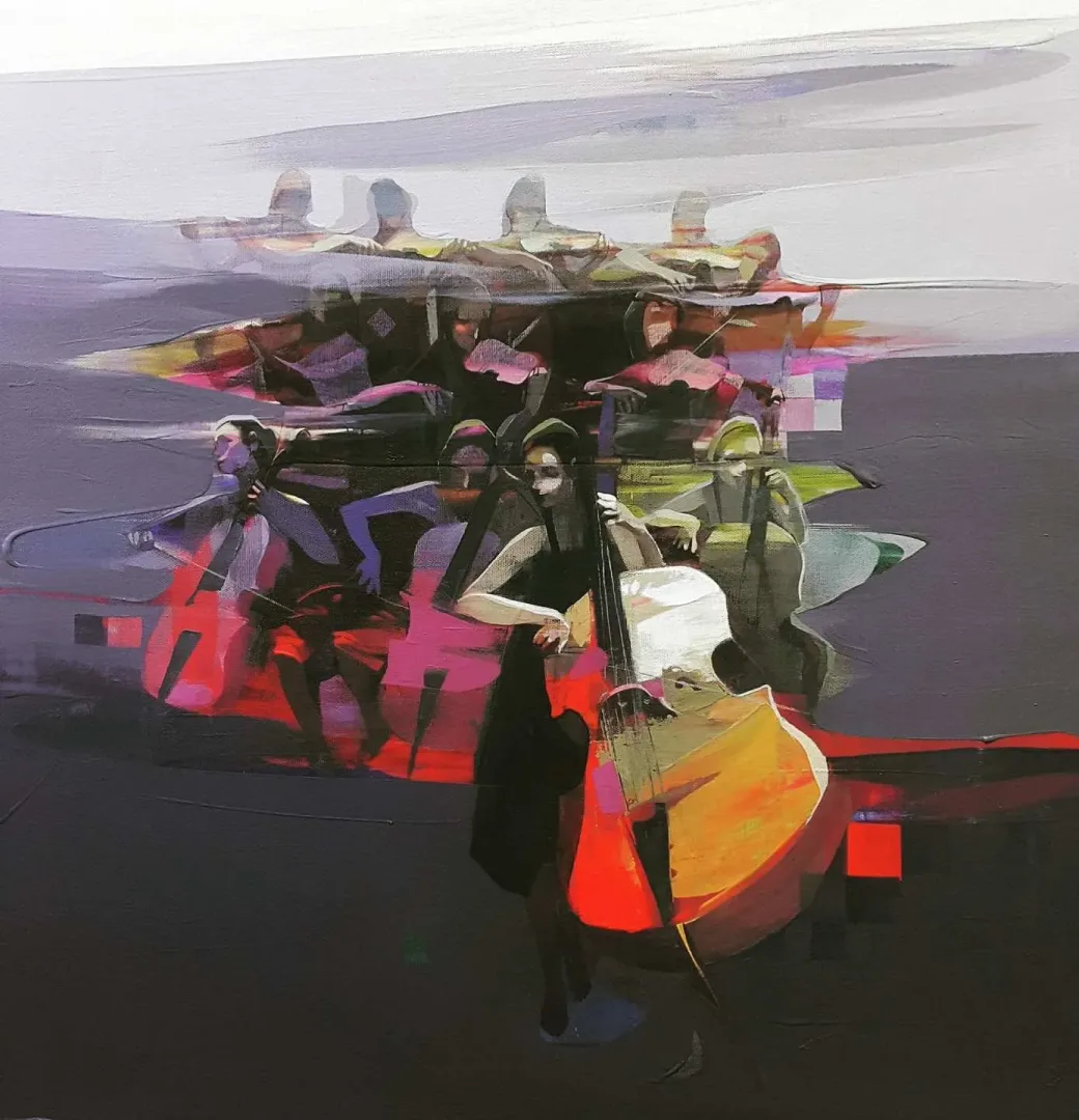 HAKAN ERASLAN — “İsimsiz”, 2019 "İsimsiz" eseri HAKAN ERASLAN tarafından 2019 yılında 60x60 cm ölçülerinde Tuval üzeri akrilik boya tekniği ile yapılmıştır.