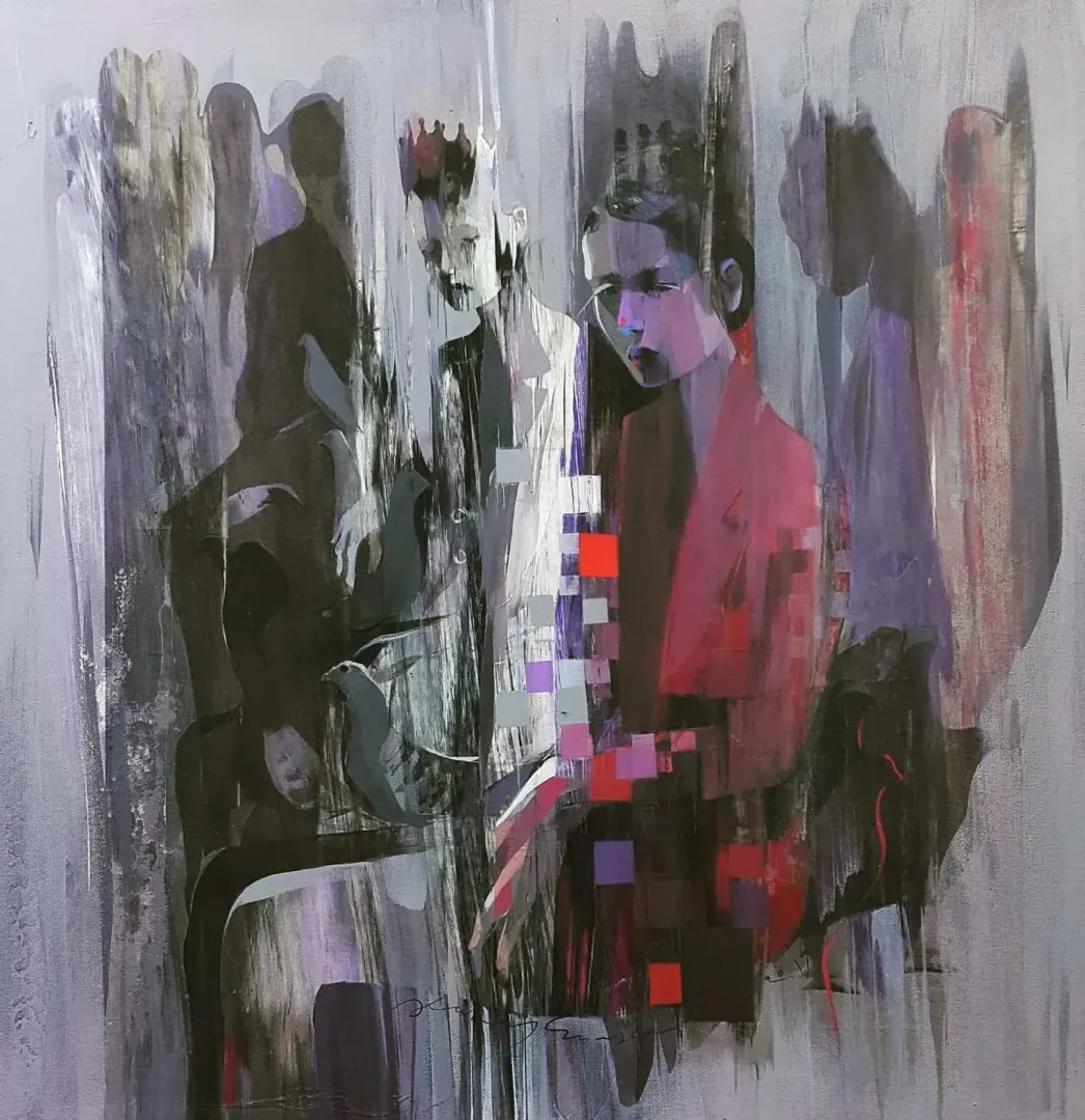HAKAN ERASLAN — “İsimsiz”, 2019 "İsimsiz" eseri HAKAN ERASLAN tarafından 2019 yılında 60x60 cm ölçülerinde Tuval üzeri akrilik boya tekniği ile yapılmıştır.