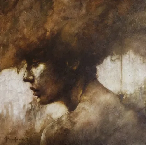 "İsimsiz" eseri TALAT AYHAN tarafından 2019 yılında 60x60 cm ölçülerinde Tuval üzeri karışık teknik tekniği ile yapılmıştır.
