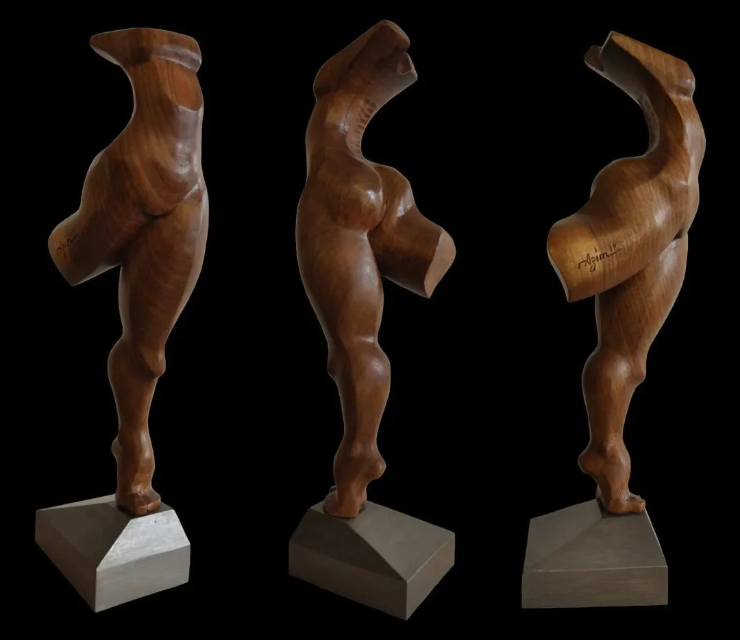 AZİMET KARAMAN — “İsimsiz”, 2019 "İsimsiz" eseri AZİMET KARAMAN tarafından 2019 yılında 65x19x16 cm ölçülerinde Ceviz Ahşap Yontu tekniği ile yapılmıştır.