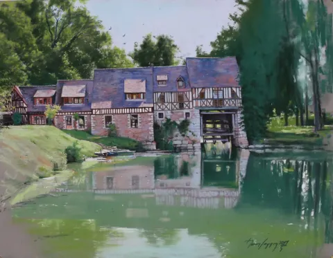 HASAN SAYGIN tarafından 2019 yılında 33x43 cm ölçülerinde Kağıt üzeri pastel boya tekniği ile yapılmıştır.